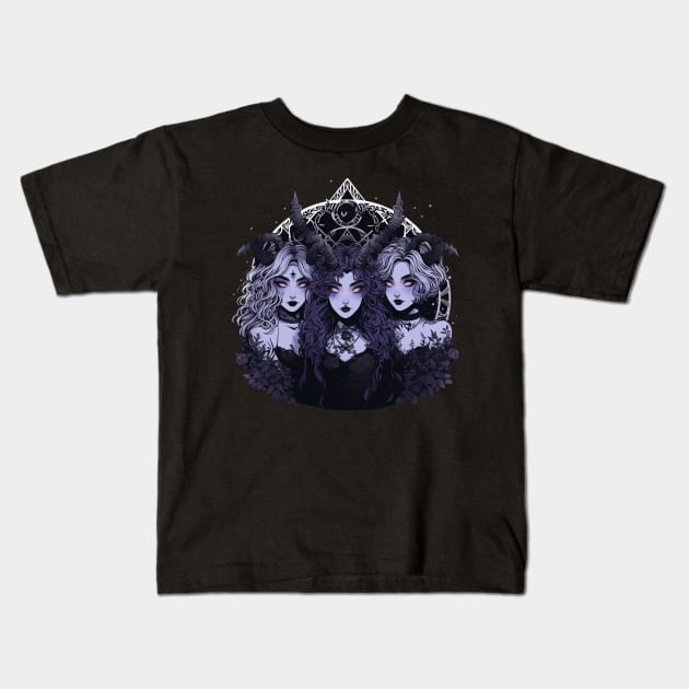 Pastel Goth Cute Sabbath Kids T-Shirt by DarkSideRunners